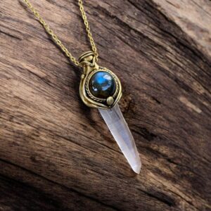 Colier Cuarț laser & Labradorit